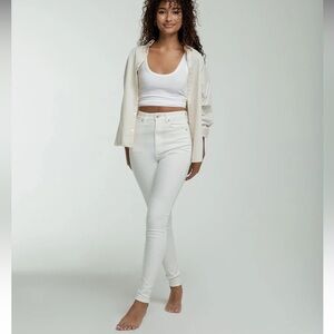 NWOT Nordstrom Studio R330 High Rise White Skinny Jeans size 24